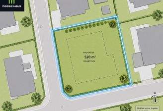Lageplan des Bauplatzes