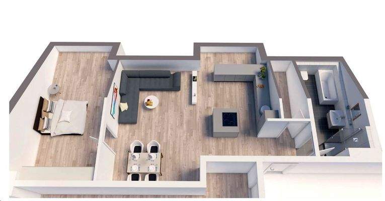 Grundriss der Wohnung