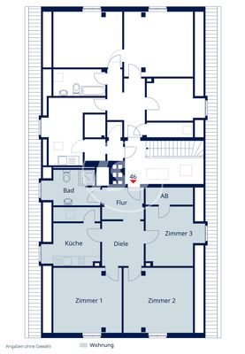 Grundriss Dachgeschoss WO 46