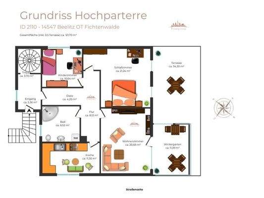 Grundriss Hochparterre ID 2110