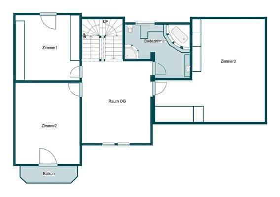 Grundriss Skizze 1.OG