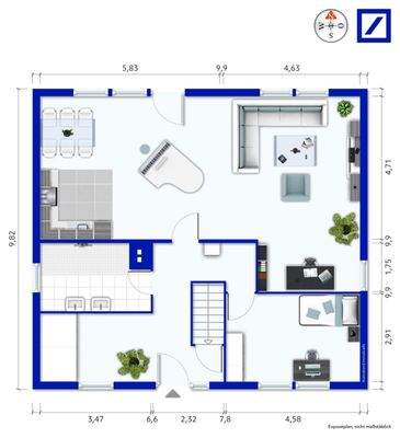 Grundriss Hochparterre