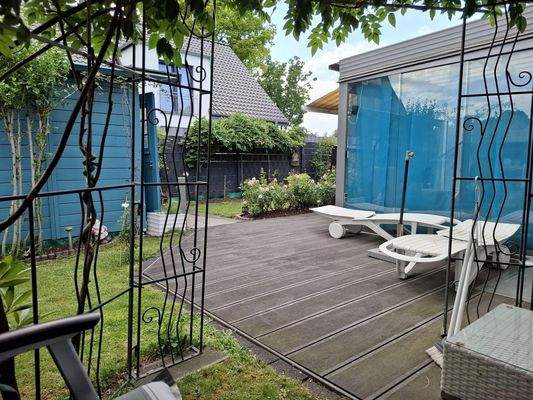 in sommer zum Liegeplatz