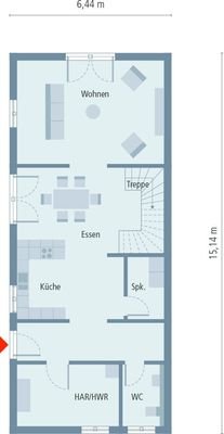 Grundriss_EG_Doppelhaus 15_Doppelhaushälfte