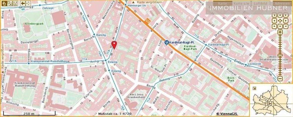 Lageplan mit Öffis