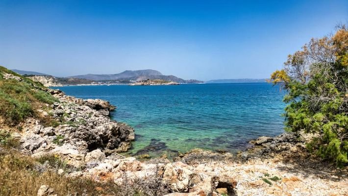 Kreta, Almyrida: Fantastisches Grundstück direkt am Meer zu verkaufen