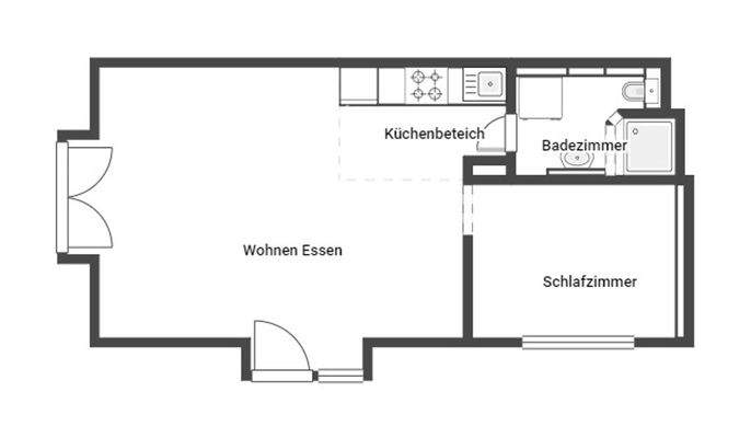 Grundriss rechte Wohnung