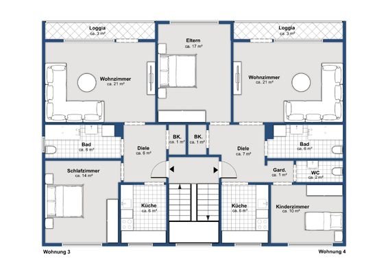 Grundriss Wohnung 4