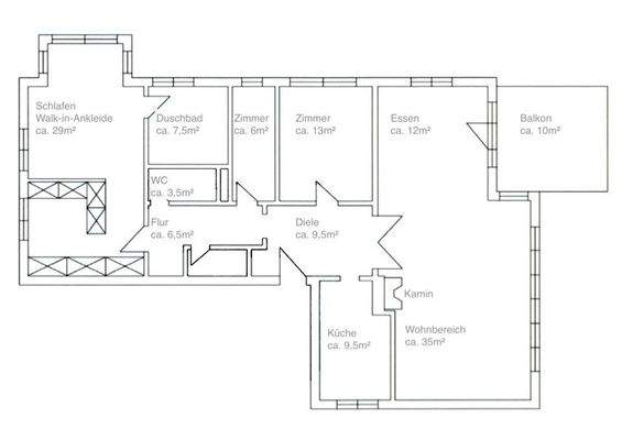 Komfortabler Grundriss