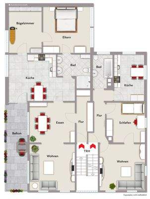 Obergeschoss - Wohnung 2+3