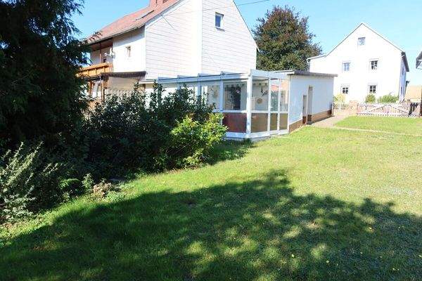 Blick auf Wintergarten