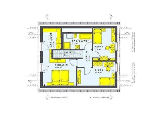Familienfreundlicher Grundriss