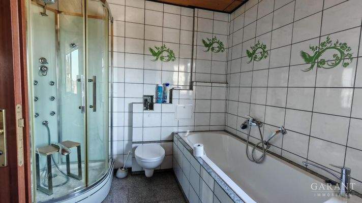 Badansicht mit Dusche OG