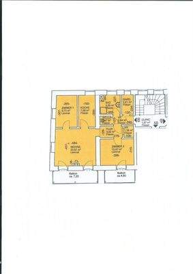 Plan - Moderne und geräumige 3 Zimmer Wohnung mit großem Balkon Miete Grödig Salzburg