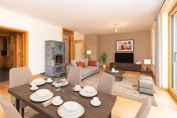 Wohn/- Essbereich (Erdgeschoss) - Visualisierung