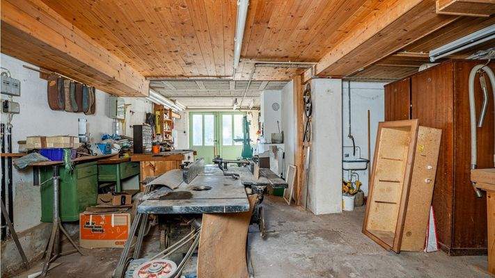 Werkstatt im Erdgeschoss