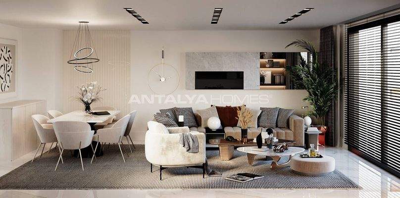 4-Bedroom Houses with Pool and Garden in Dosemealti