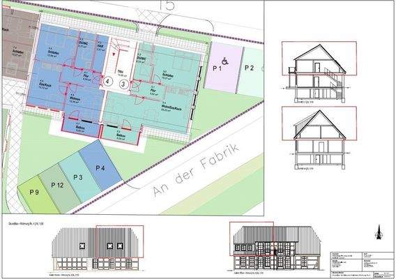 Grundriss + Ansicht Whg. 4