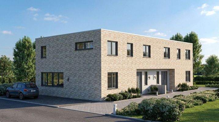 beispielhaftes Doppelhaus, wie es auf dem Grundstück entstehen könnte