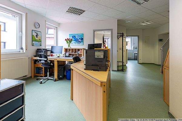 Empfang Blick von hinten