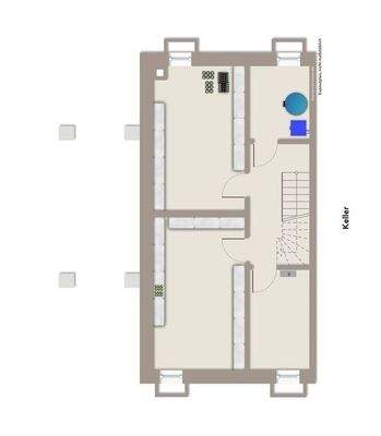 farbiger Grundriss Keller