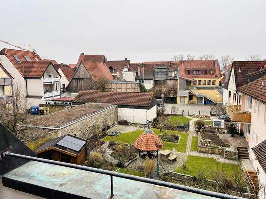 freier Südausblick von der Dachterrasse
