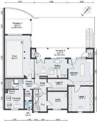 Grundriss UG-Souterrain