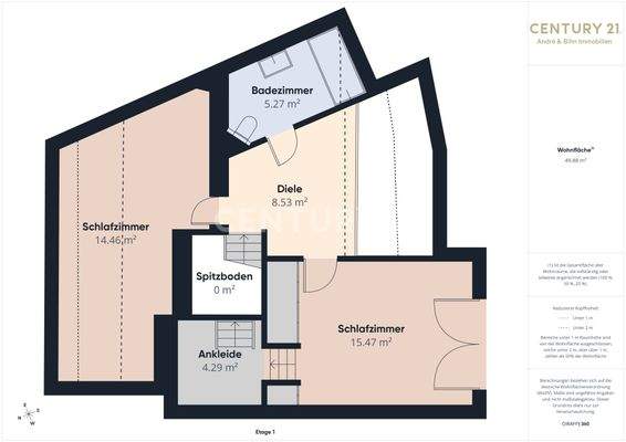 Grundriss obere Ebene