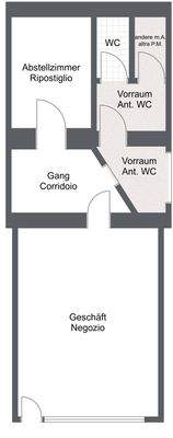 Geschäft-Domenikaner - 1. Etage - 2D Floor Plan