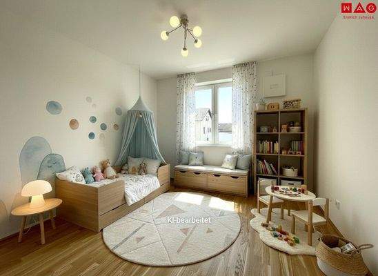 Möblierungsvorschlag Kinderzimmer KI generiert