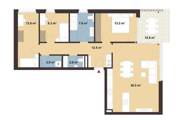 Am Emsbach II in Hohenems Grundriss Whg C02