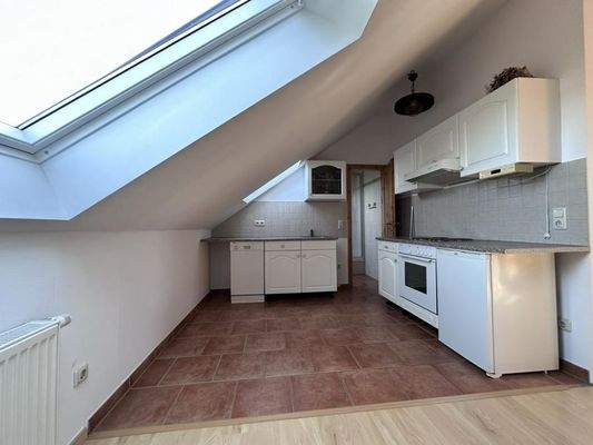 Wohn-Küchenbereich im Dachgeschoss