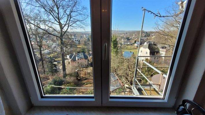 Blick vom Wohnzimer