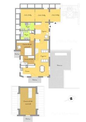 Attikawohnung-Brixen-Bressanone-Penthouse-Hobby-Plose-Skiegebiet-Sciare-Stadt-Città