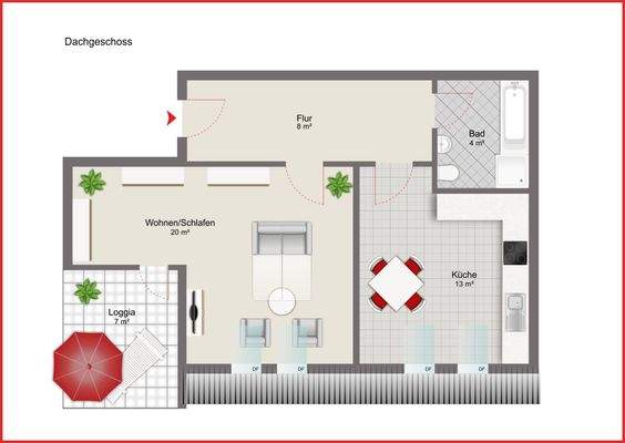 Grundriss_Dachgeschoss_1-Raum-Wohnung