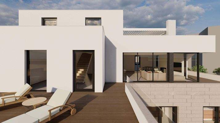 Terrassen Ostfassade