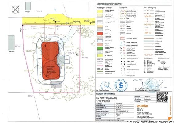 Lageplan mit Bebauungsvorschlag