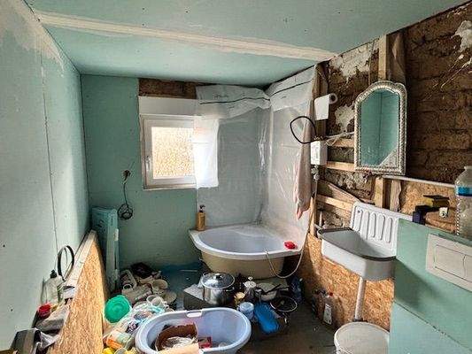 Das vorbereitete Badezimmer