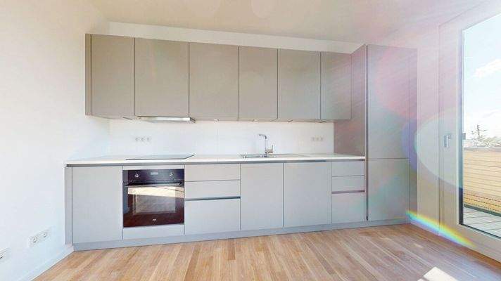 Küche mit Einbauküche