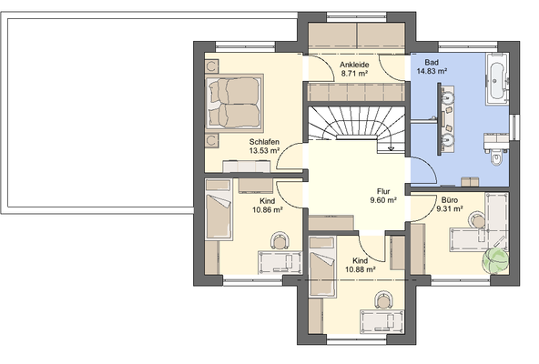 Hausbeispiel SV Exklusiv Obergeschoss