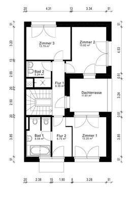 Grundriss Obergeschoss