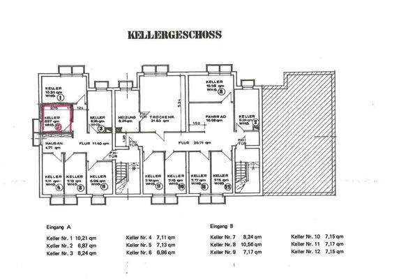Grundriss Kellergeschoss