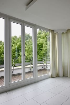 Blick zur Dachterrasse