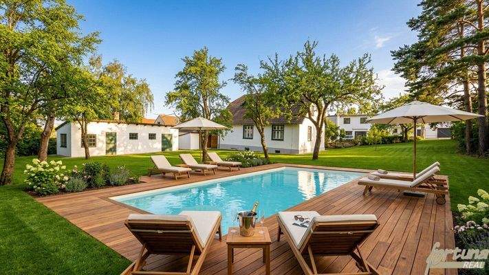 KI generierte Gartengestaltung