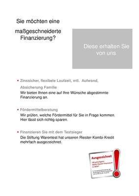 Finanzierungsangebot