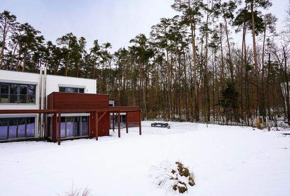 Garten mit Blick in den Wald