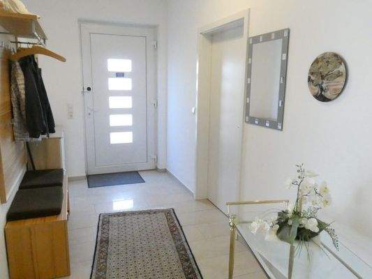 Blick auf die Haustür