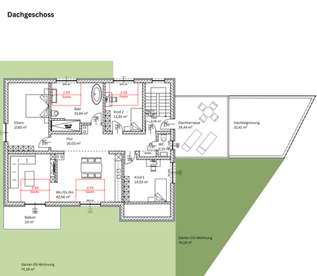 Grundriss DG-Wohnung