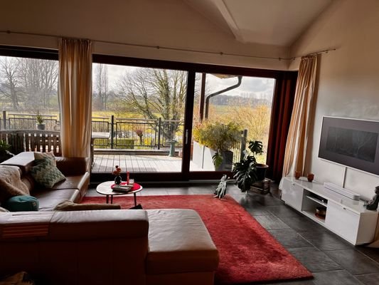 Wohnzimmer mit Blick zur Niers