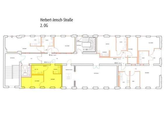 Etagenplan mit Lage der Wohnung